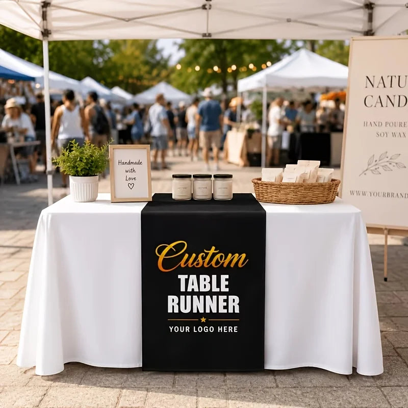 Custom Table Runner with Your /Text/Photo Personalized for Birthday Wedding Anniversary Decors Tablecloth Runners for Christm