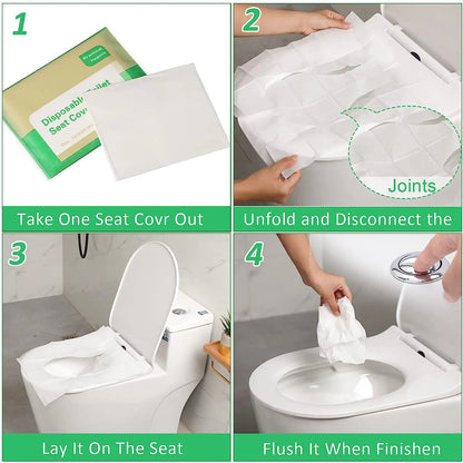 Portable Disposable Toilet Seat Cover Travel Camping Hotel Bathroom Accessories Degradable Waterproof Soluble Water Toilet Ma
