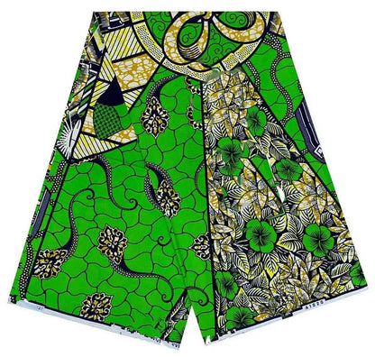 2024 6 Yards 100% Cotton Veritable Wax Pagne African Super Real Holland Wax VL Original Batik Lace Dress Dutch Loincloth - Na