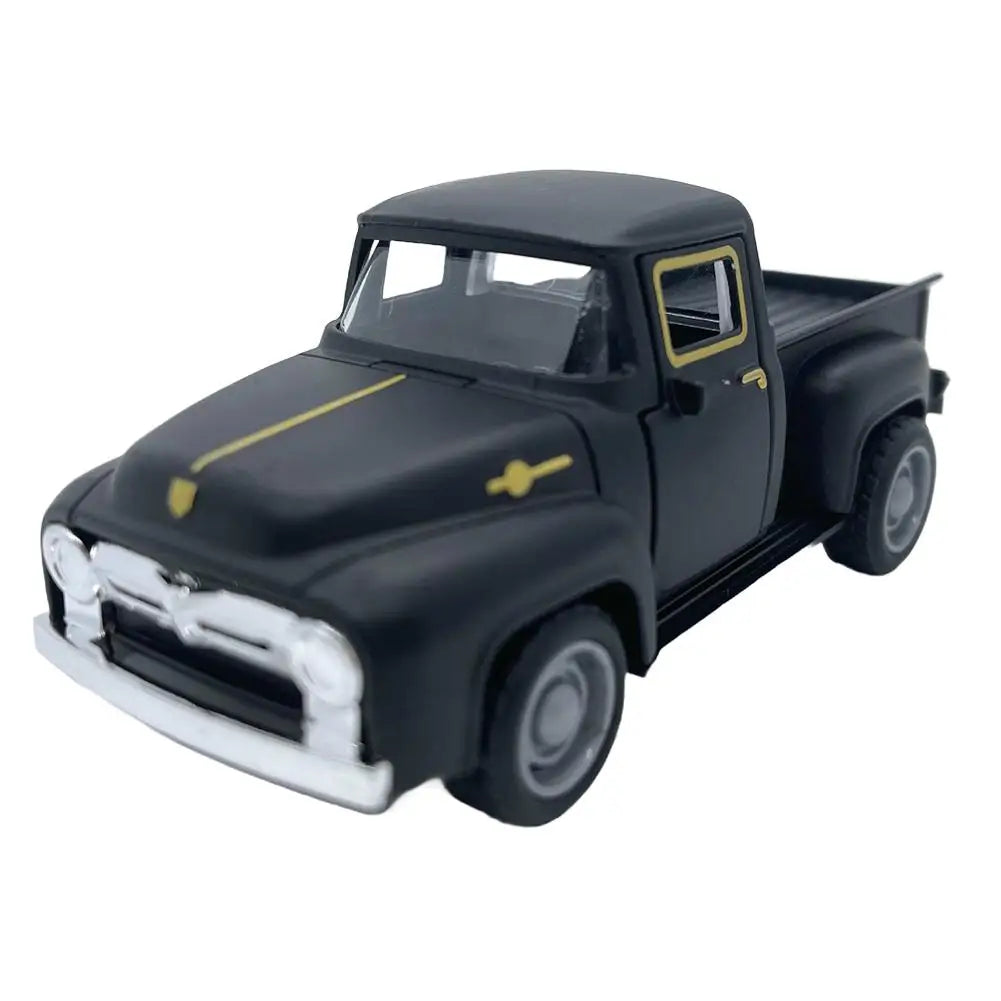 1/32 Red Metal Truck Model Vintage Alloy Mini Pull-Back Diecast Car Collection Decor Boys Children's New Year Christmas Toy G