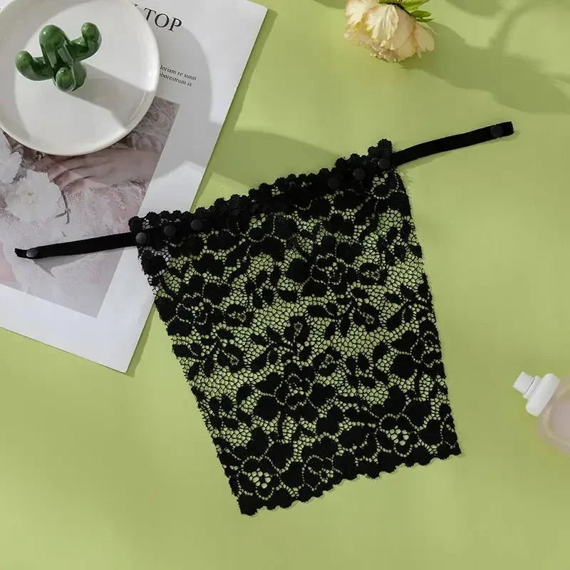 Lace Invisible Bra Privacy Cleavage Cover Underwear Anti Peep Brassiere Seamless Wrap Chest Strapless Lingerie Tube Tops - HC