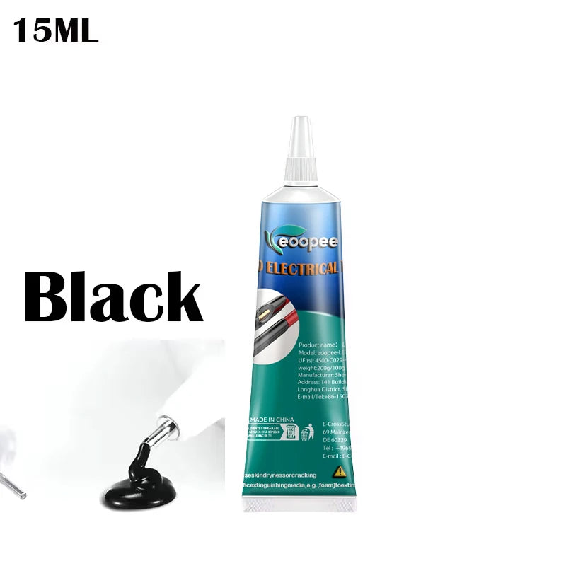 Liquid Waterproof Electrical Tape Epoxy Resin Black Glue Quick Drying Sealant For Wires And Cables Home Use Fix Line Glue - 1
