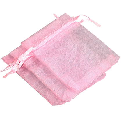 50/100pcs/lot Organza Gift Bag For Jewelry 24 Colors Drawstring Pouches For Wedding Christmas Candy Gift Bags Jewelry Packing