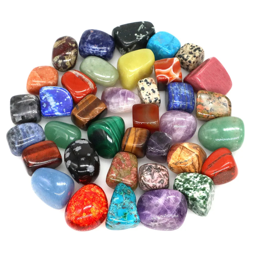 Natural Tumbled Stones Healing Crystal Reiki Quartz Gems Bulk Ore Gravel Energy Mineral Specimen Tank Aquarium Garden Home De