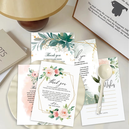 50pcs Custom Image Cards For Wedding Invitation,Reception Message Cards,Thank You Menu Table Cards,Events Celebration Decorat
