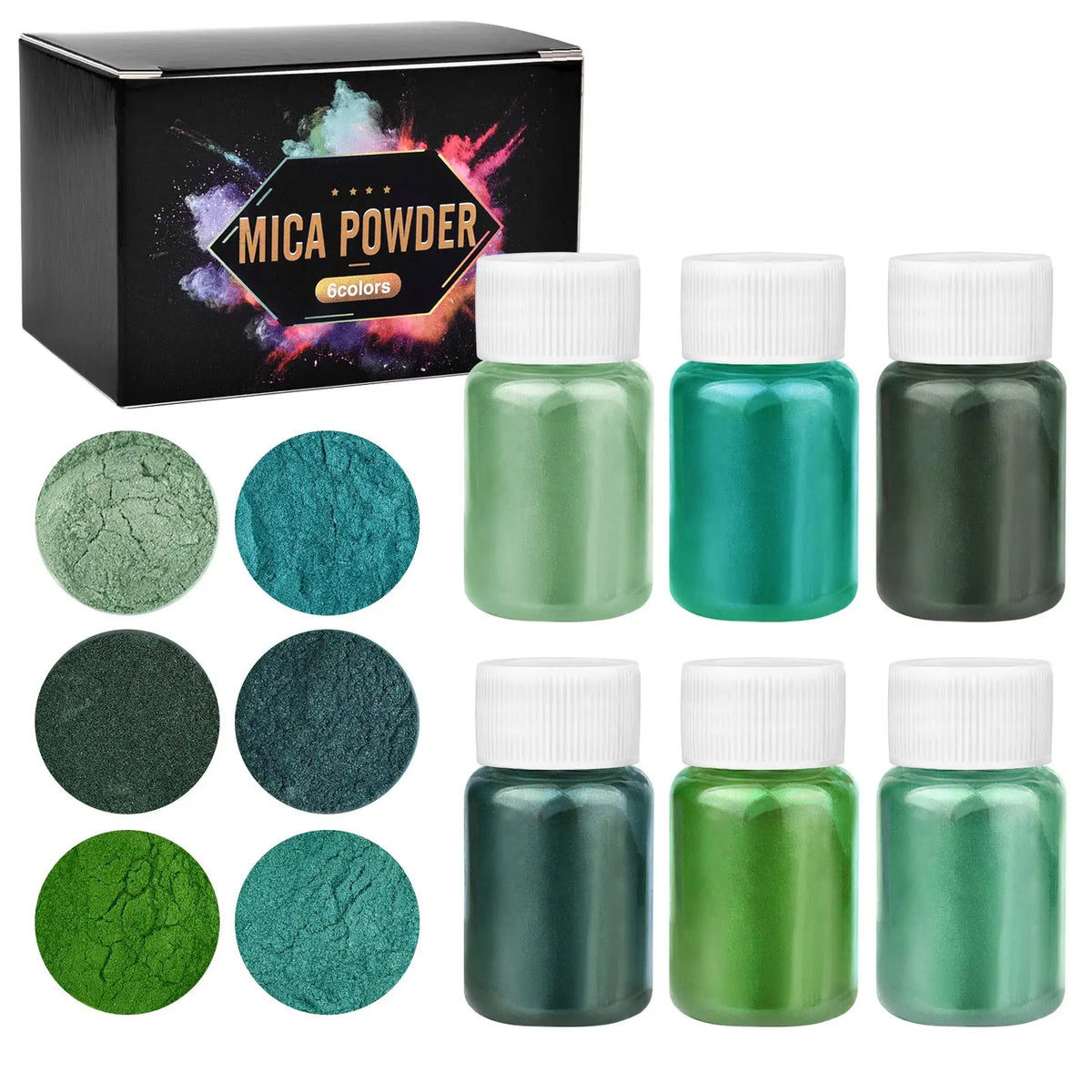 6 Colors/Set Pearl Powder Pigment DIY Epoxy Resin Mold Colorant Dye Mineral Powder Epoxy Resin Dye Pearl Pigment Glitter Craf