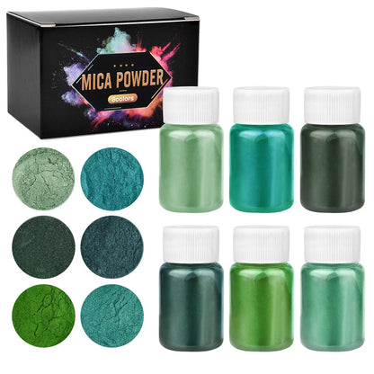 6 Colors/Set Pearl Powder Pigment DIY Epoxy Resin Mold Colorant Dye Mineral Powder Epoxy Resin Dye Pearl Pigment Glitter Craf