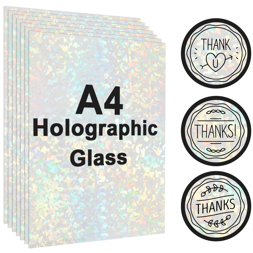 100% Transparent Printable Vinyl Sticker Paper A4 Vinyl Printing Paper for Inkjet Printer DIY Label Sticker Self Adhesive Pap