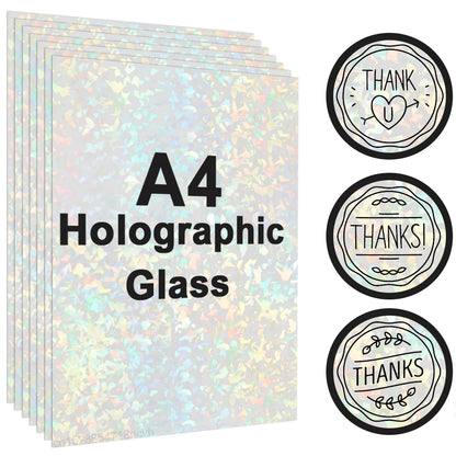 100% Transparent Printable Vinyl Sticker Paper A4 Vinyl Printing Paper for Inkjet Printer DIY Label Sticker Self Adhesive Pap