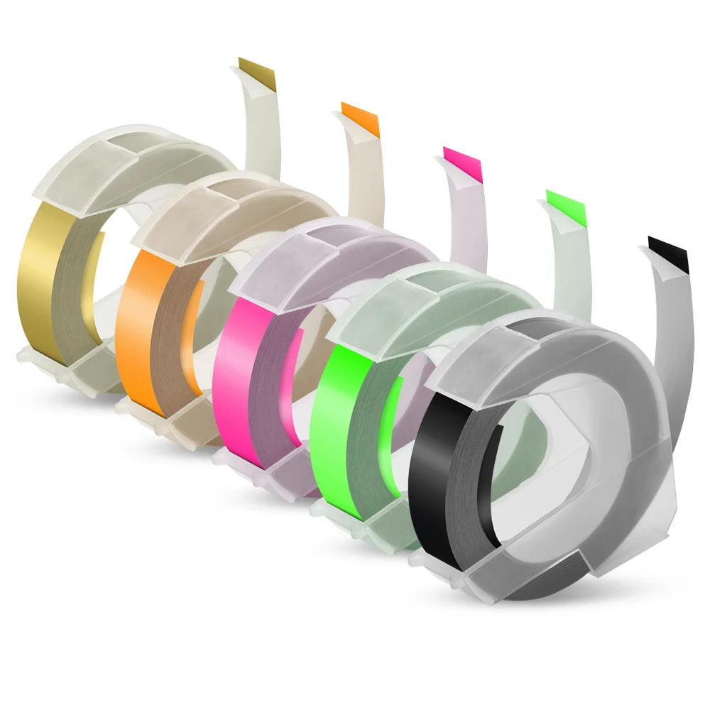 3D Embossing Label Printer B90 Manual Typewriter Handheld 3D Embossing Labeller Similar as Dymo 12965 Label Maker or 5PK Labe