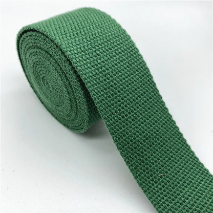 25mm 30mm 38mm 2yards Cotton Webbing Strap Canvas Cotton Ribbon For Knapsack Strapping Bags Crafts DIY Belt Bag Dog Accessori