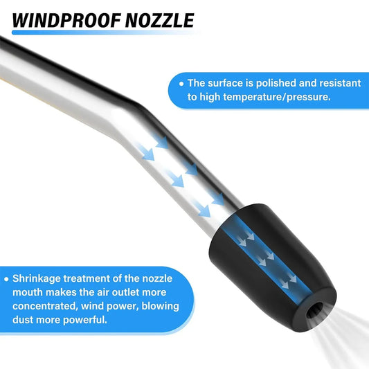 Air Blow Gun, High Flow Air Blower Gun for Compressor with Angled Bent Nozzle, Three Colors to Choose from, Short Style
