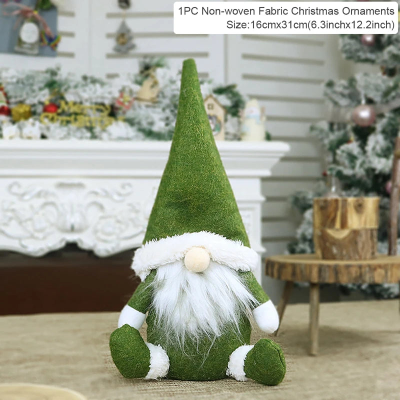 Santa Claus Doll Chirstmas Decorations Home 2025 Decor Table Elk Doll Christmas Ornaments Xmas Navidad Gifts Happy New Year 2