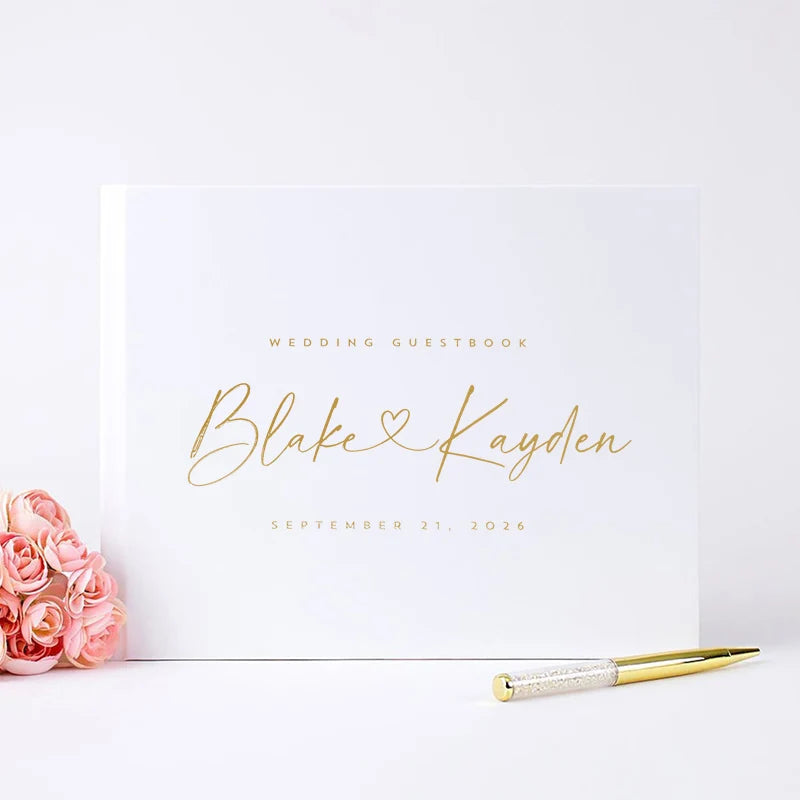 Custom Wedding Guestbook Personalized Guest Book Sign Engagement Photo Album Book Unique Wedding Guestbook Wedding Keepsake G