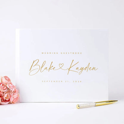 Custom Wedding Guestbook Personalized Guest Book Sign Engagement Photo Album Book Unique Wedding Guestbook Wedding Keepsake G