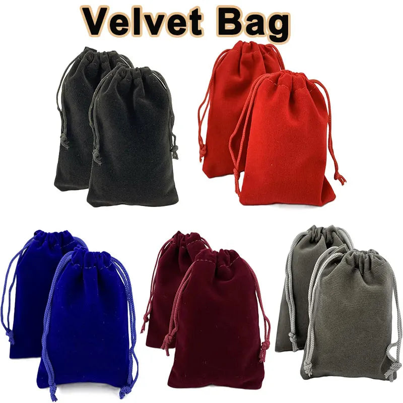 10/5/2PCS Velvet Drawstring Bags Satin Gift Bags Velvet Cloth Jewelry Pouches Wedding Favor Drawstring Bag Christmas Bag 5-5C