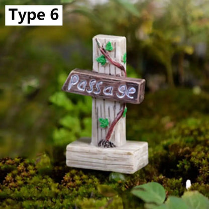 3pcs Table Chairs Miniature Set Mini Fairy Garden Furniture Ornaments Kit for Dollhouse Accessories Home Micro Landscape - No