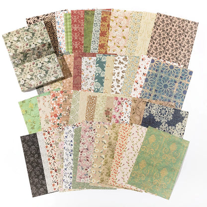 100 pcs Vintage material Diary Album background paper DIY decoration colored paper Scrapbooking Junk Journal Stationery Suppl