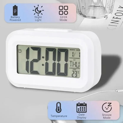 Led Digital Alarm Clock Backlight Data Times Calendar Desktop Multi-function Electronic Bedroom Decoration Desk Decorations W