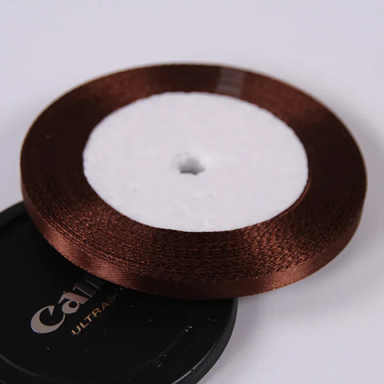 22 Meters/Roll 6mm Silk Satin Ribbons Christmas Halloween Birthday Party Gift Wrapping Ribbons DIY Handmade Crafts Material -