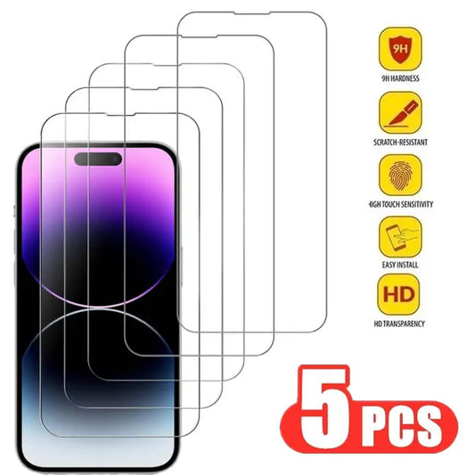 Tempered Glass for iPhone 14 Pro 15 16 17 18 13 12 11 Pro Max Screen Protector for iPhone 15 Pro Mica for iPhone 13 14 Pro Gl