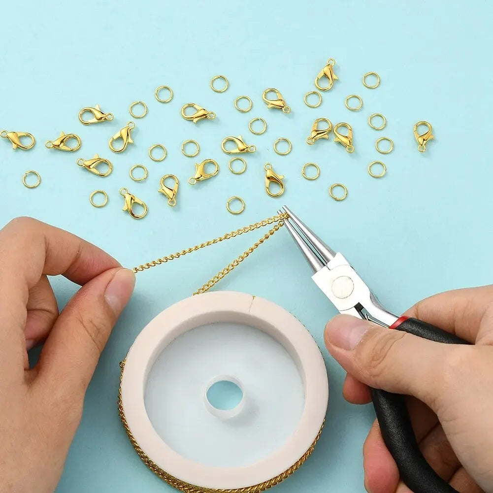 5M Chains Jewelry Making Supplies, Cable Link Chains For Making Jewelry Necklace Earring Bracelet Findings DIY Craft Kit