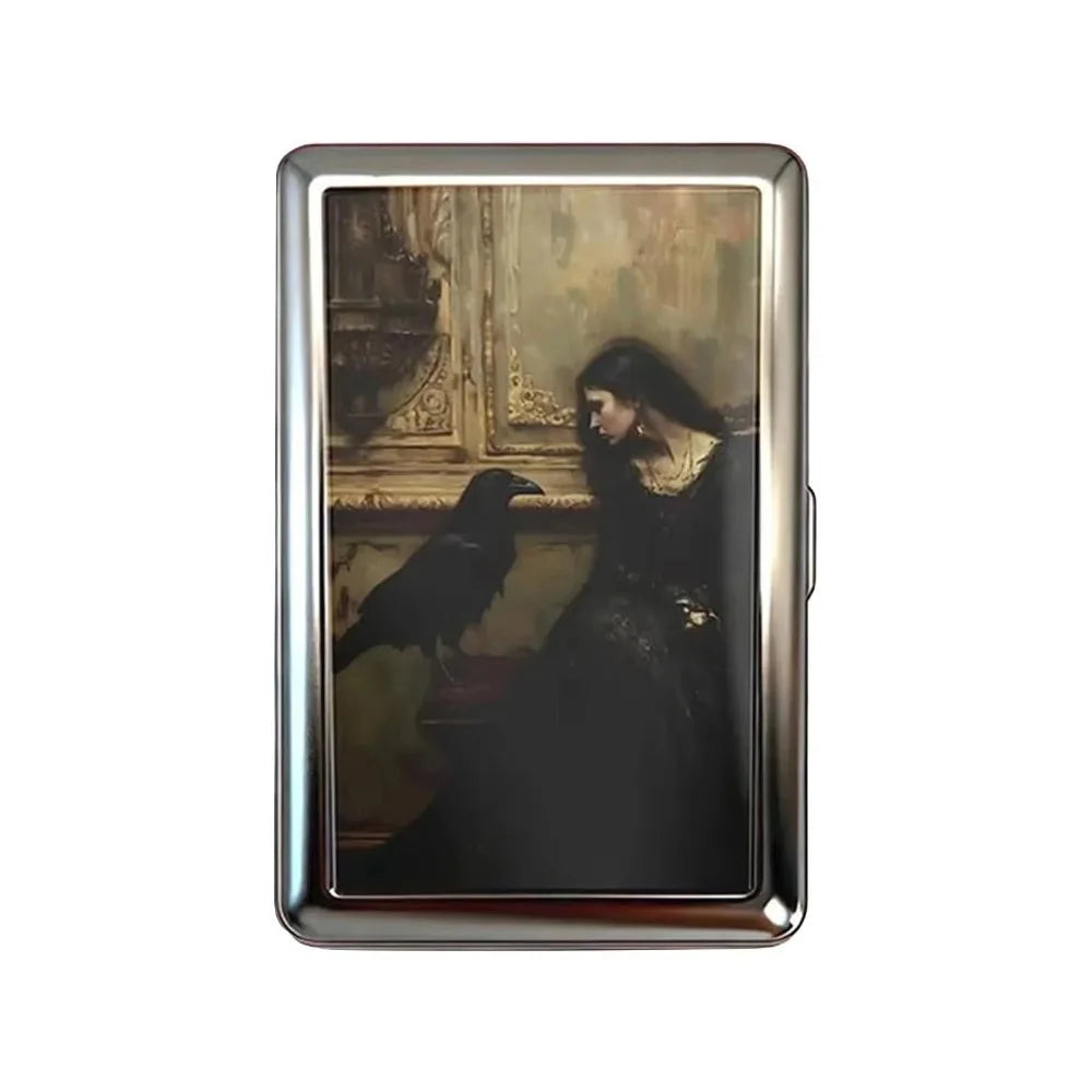 Vintage-Style Vintage Card Case Metal Material Easy Snap Metal Case Versatile Design Multi-function Card Holder