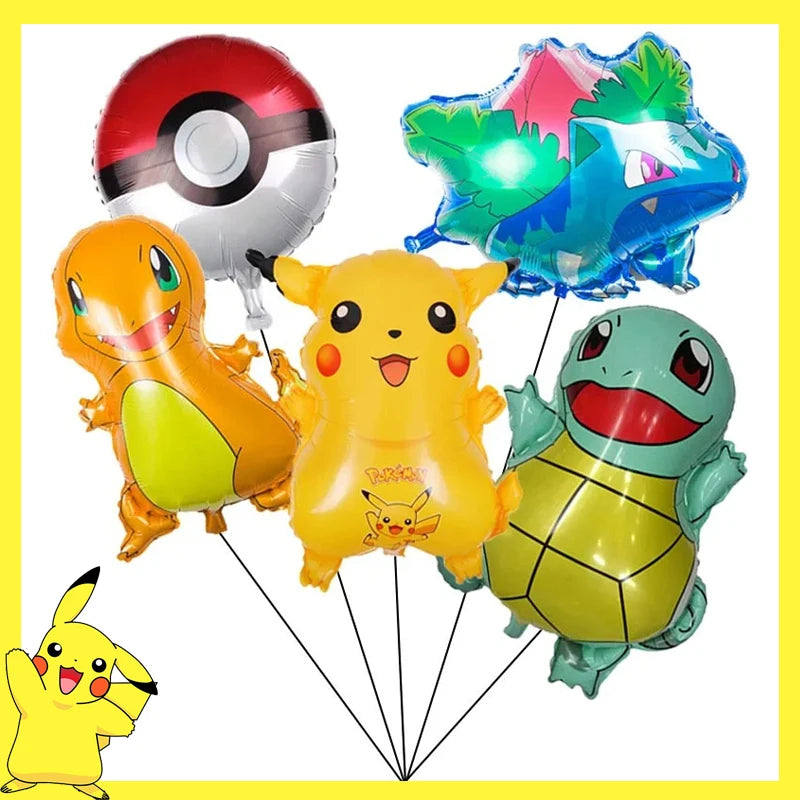 Pokemon Birthday Party Decoration Pikachu Disposable Tableware Cup Napkin Plate Tablecloth Baby Shower Cake Topper Flag Ballo