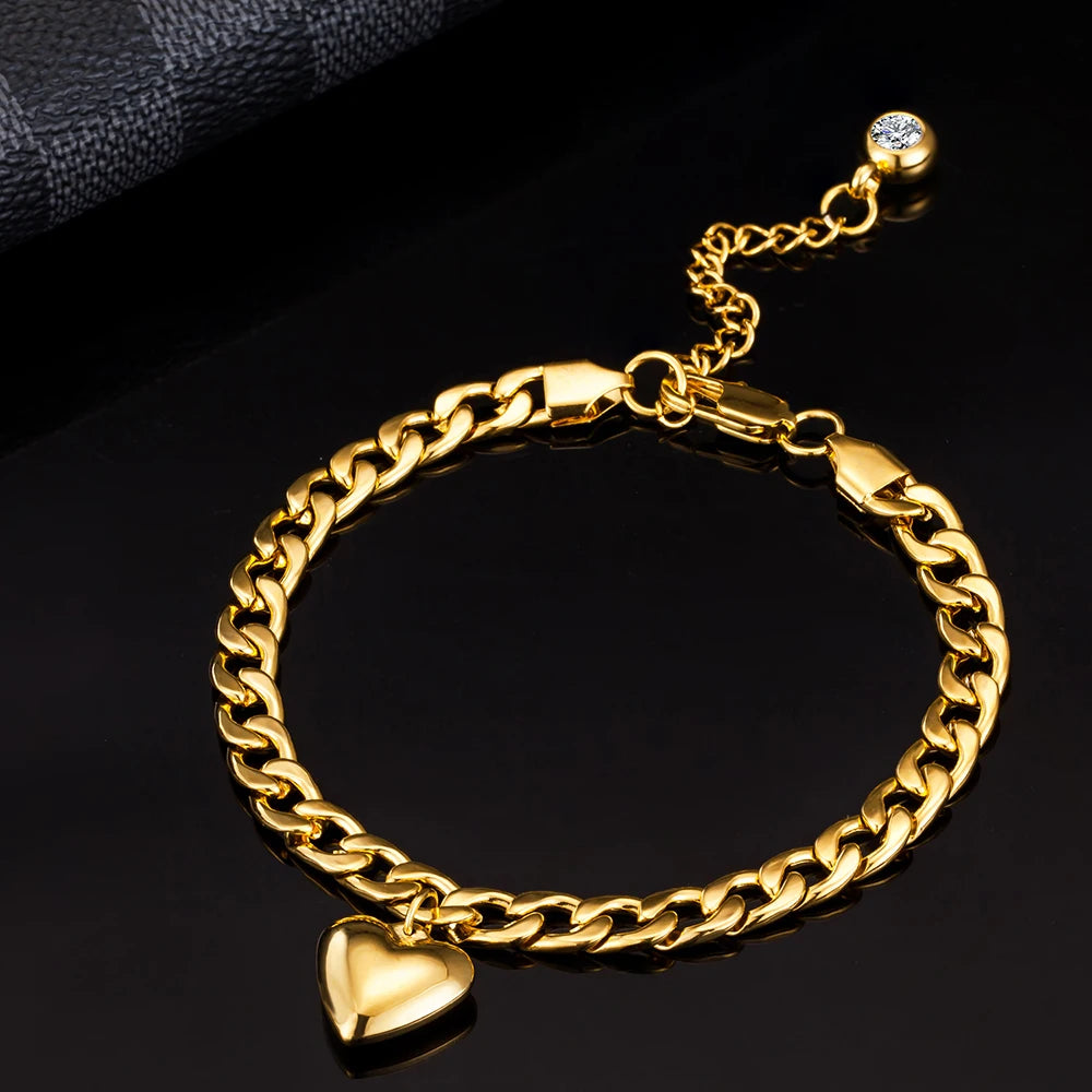 Anklet For Women Gold Color Stainless Steel Cuban Link Ankle Bracelets Summer 2024 Fashion Leg Chain Beach Foot Jewelry Anckl