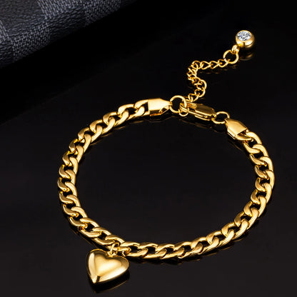 Anklet For Women Gold Color Stainless Steel Cuban Link Ankle Bracelets Summer 2024 Fashion Leg Chain Beach Foot Jewelry Anckl