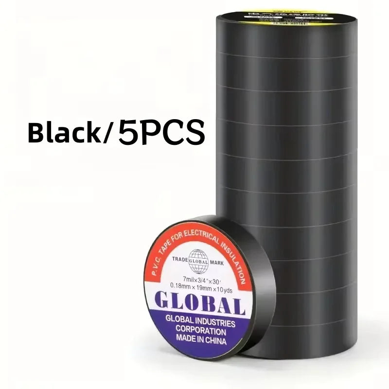 50m high-temperature resistant black rubber electrical tape-durable and soft insulating adhesive, used for industrial, househ
