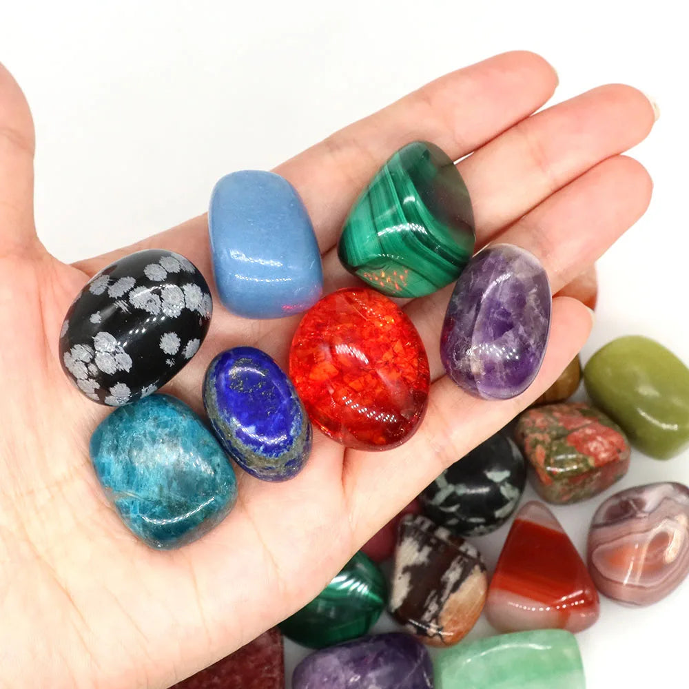 Natural Tumbled Stones Healing Crystal Reiki Quartz Gems Bulk Ore Gravel Energy Mineral Specimen Tank Aquarium Garden Home De