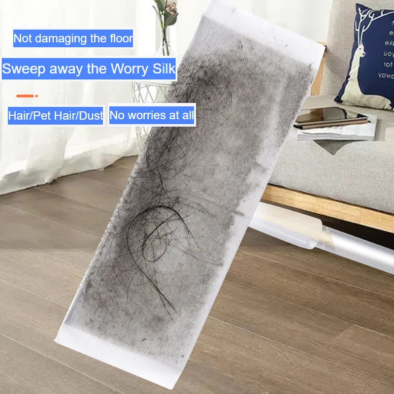 30/200Pcs Of Dust Removal Paper Disposable Household Dust Removal Cloth Electrostatic Mop Pad Floor Tile Floor Cleaning Suppl