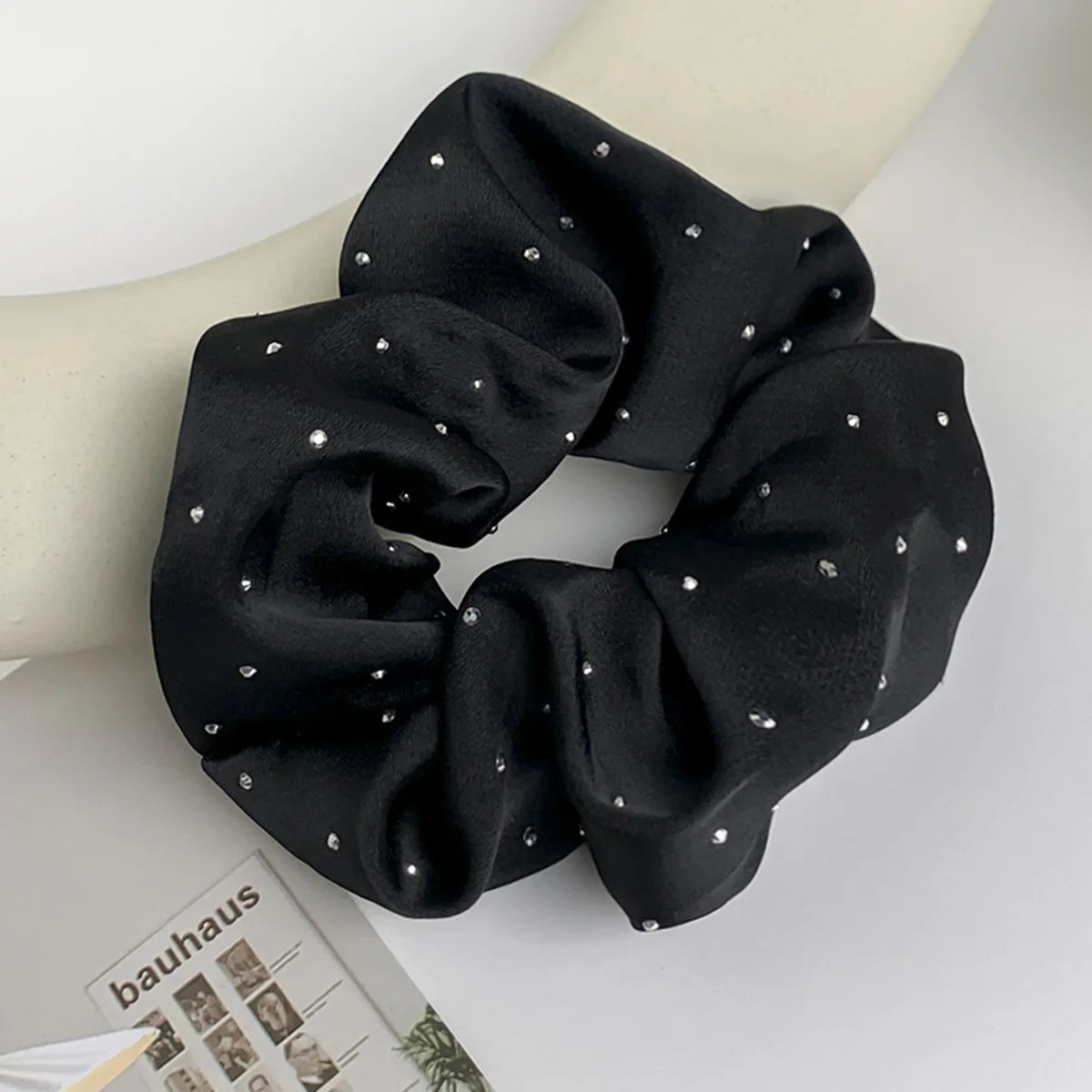 1/3PCS Satin Scrunchies With Rhinestones Decor - Soft And Comfortable Hair Ties For Ponytail And Hair Accessories
