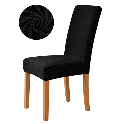 Elastic Dining Room Chair Cover Stretch Thick Jacquard Kitchen Chair Cover Slipcover For Dining Kitchen Hotel Wedding Banquet