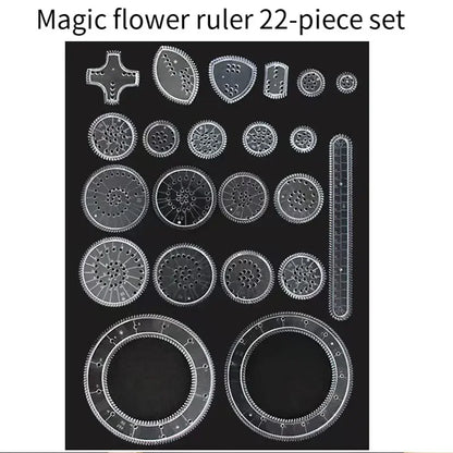 Creative Gears Geometry Spirograph Drawing Stencils Set Painting Template Art Crafts Kids Educational Toy Variety of Flowers