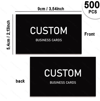 200/500/1000pcs Customizable Cards, Personalized Business Cards with Acrylic Storage Box, Matte Film Thank You Invitations - 