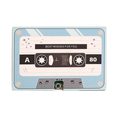 Voice Recordable Greeting Card 60 Seconds Recording Time Message Recorder Cassette Recording Voice Tape Greeting Card - C