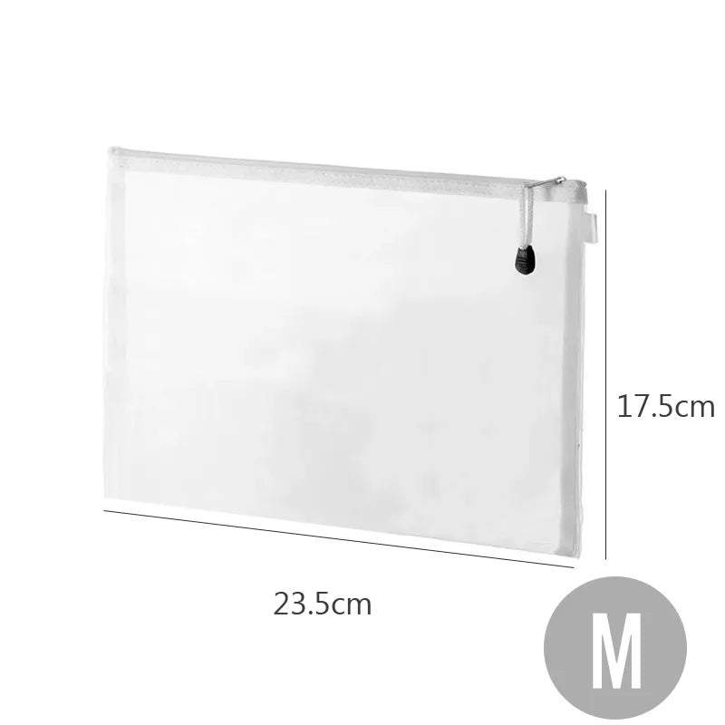 Mesh Zipper File Bag Toy storage bag building block puzzle sub-package bag children zipper transparent finishing storage box