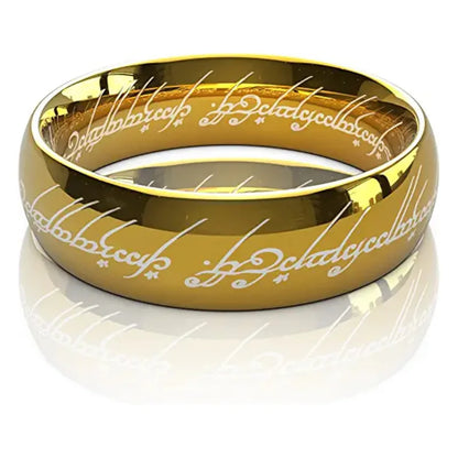6MM Stainless Steel Laser Engraving Exquisite Couples Wedding Rings, Men And Women Fashion Movie Jewelry Gifts