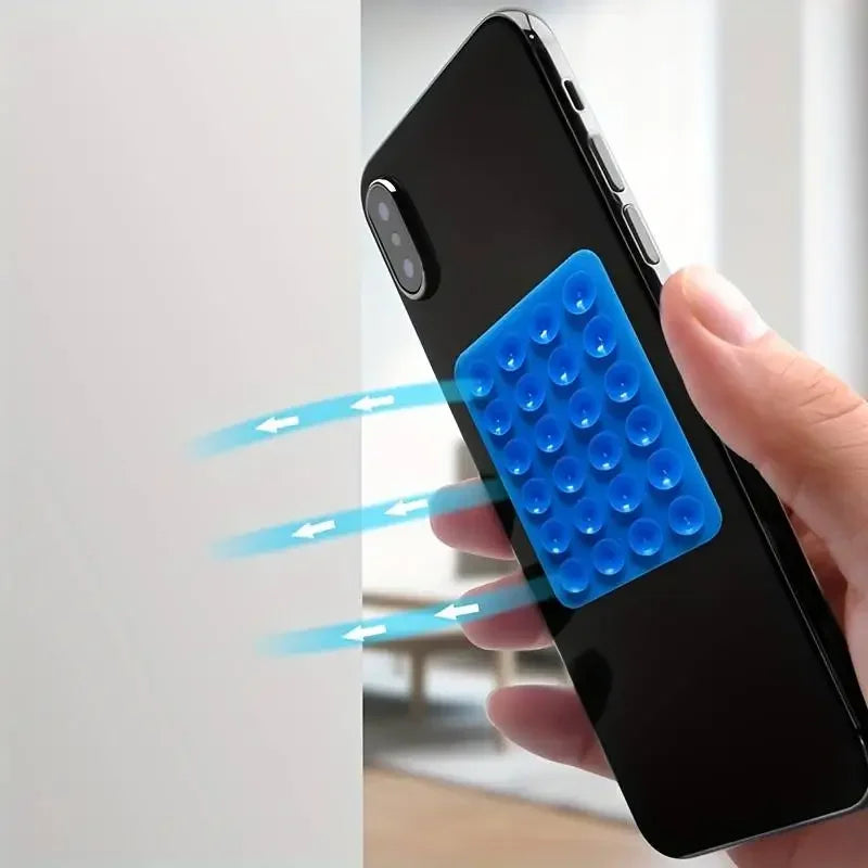 Silicone Suction Phone Holder Mat Multifunctional Suction Cup Wall Stand Square Anti-Slip Single-Sided Case Mount Back Sticke