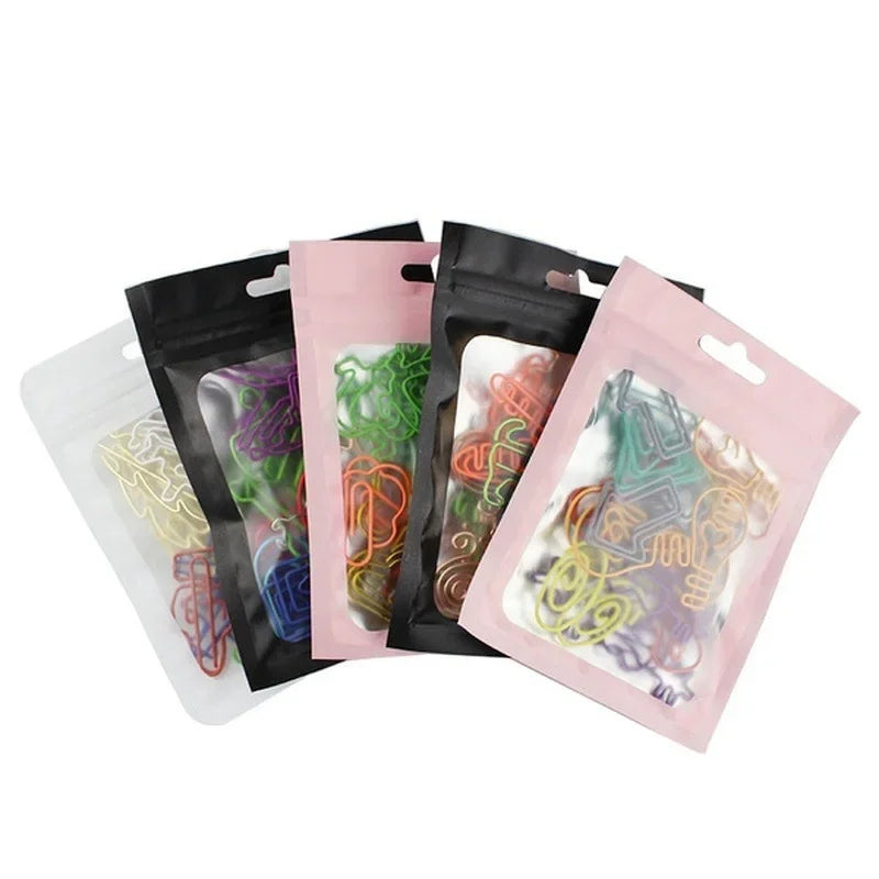 New 30Pcs/bag Colorful Creative Office Supplies Decorative Bookmarks Memo Bookmark Paper Clips Paperclip Bookmarks Random Col