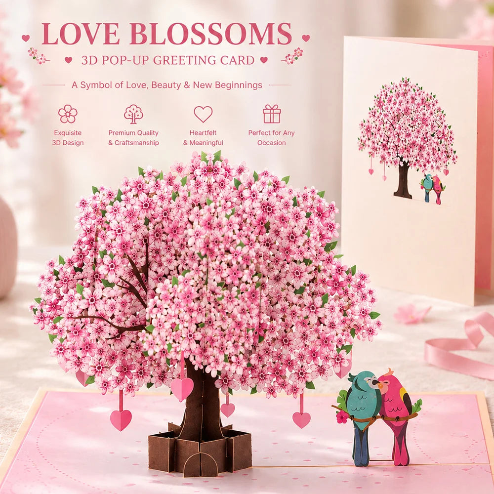 3D Pop Up Flower Greeting Cards Wedding Card Anniversary Thanksgiving Valentines Day Birthday Gift Thank You Card Handmade Ca