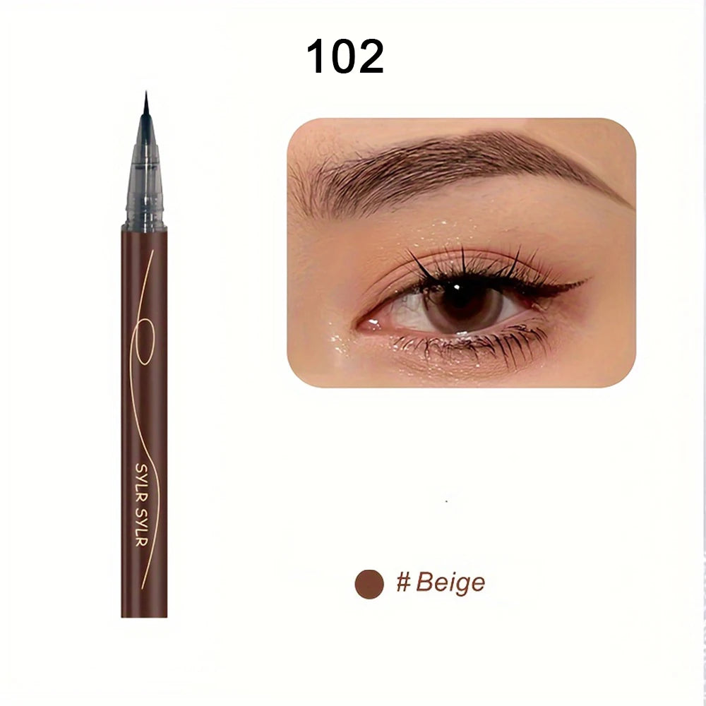 Ultra-fine ultra-fine eyebrow pencil waterproof professional sweat-proof liquid eyeliner Eyebrow dual-purpose durable makeup 
