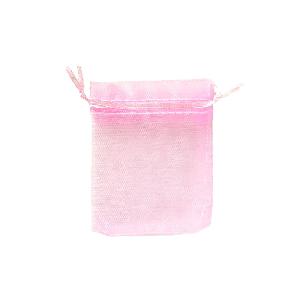 50Pcs Sheer Organza Gift Drawstring With Jewelry Pouches Display Packaging Christmas Candy Wedding Party Festival Gauze Bags