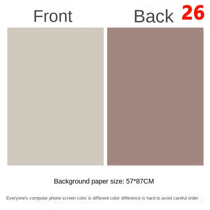 Photography Backdrops Wallpaper 57*87cm 2sides Solid Color Photo Background Props for Photo Studio Newborn Product Photograph
