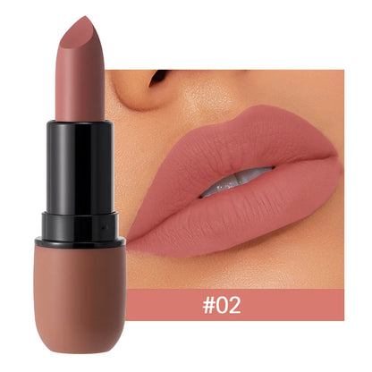 6-Color Matte Lipstick: Velvet Lip Color, Smooth, Waterproof, Long-Lasting Color Lip Makeup - Y0080-2