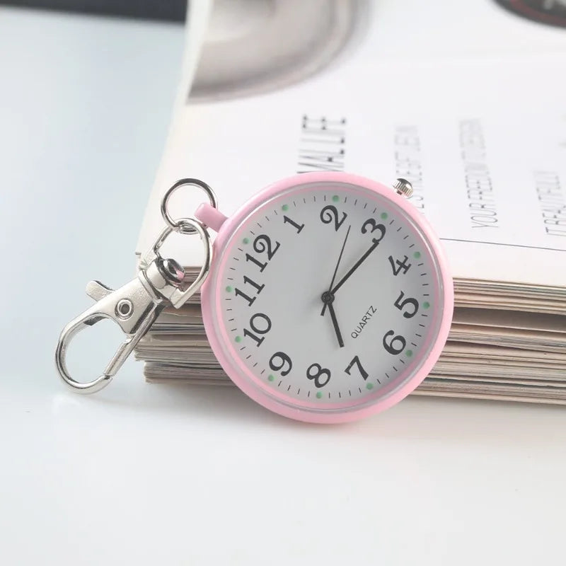 New Tiny Cute Quartz Pocket Watch with Keyring Men Women Quartz Watch for Nurses Doctors Students Minimalist Watches Child Gi