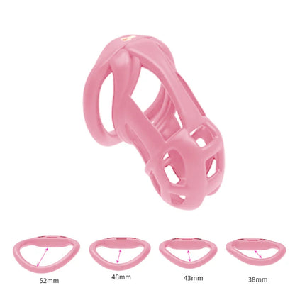 Chastity Men's Lock Chaste Vessel Black Light Pvc Penile Ring Snap Ring Multi Size Cage SM Sex Toys BDSM 3D Invisible Lock