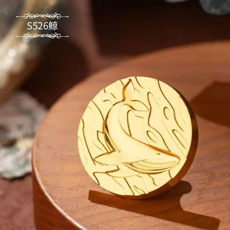Plant Wax Stamp Seal Wax Print Thick Copper Head Carved Sealing Tool Holiday Party Invitation Letter Wedding Decorative - B4